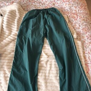Amazon Green Track Pants with White Stripe